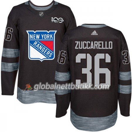 New York Rangers Hockeydrakt Mats Zuccarello 36 1917-2017 100th Anniversary Svart Adidas Authentic - Herre
